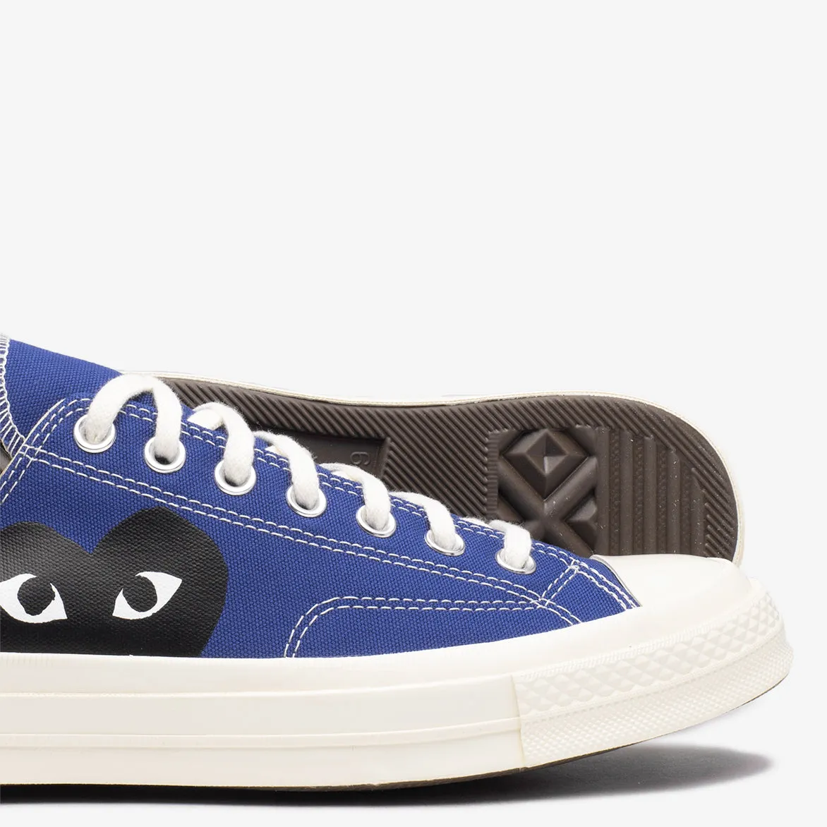CDG PLAY X CONVERSE CHUCK 70 OX "BLACK HEART" - BLUE QUARTZ sold by Lapstone & Hammer product image thumbnail 4