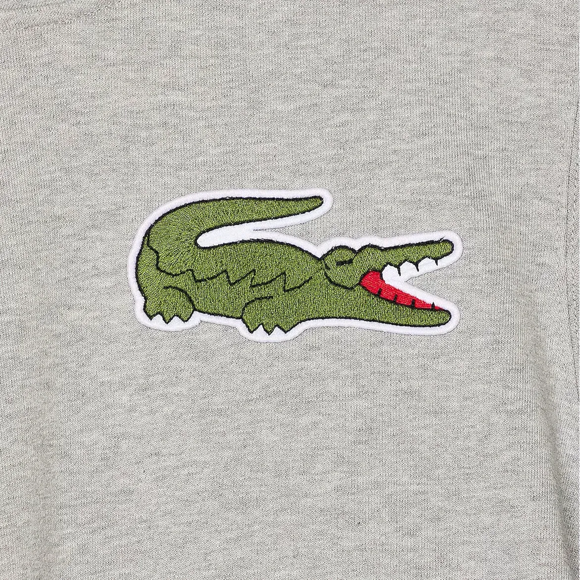 CDG X LACOSTE CROC HOODIE - GREY sold by Lapstone & Hammer product image thumbnail 2