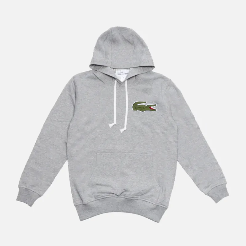 CDG X LACOSTE CROC HOODIE - GREY sold by Lapstone & Hammer