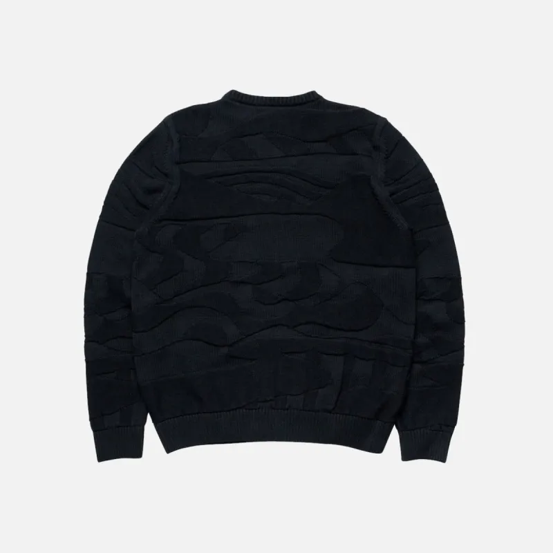 LANDSCAPED KNITTED PULLOVER - NAVY sold by Lapstone & Hammer