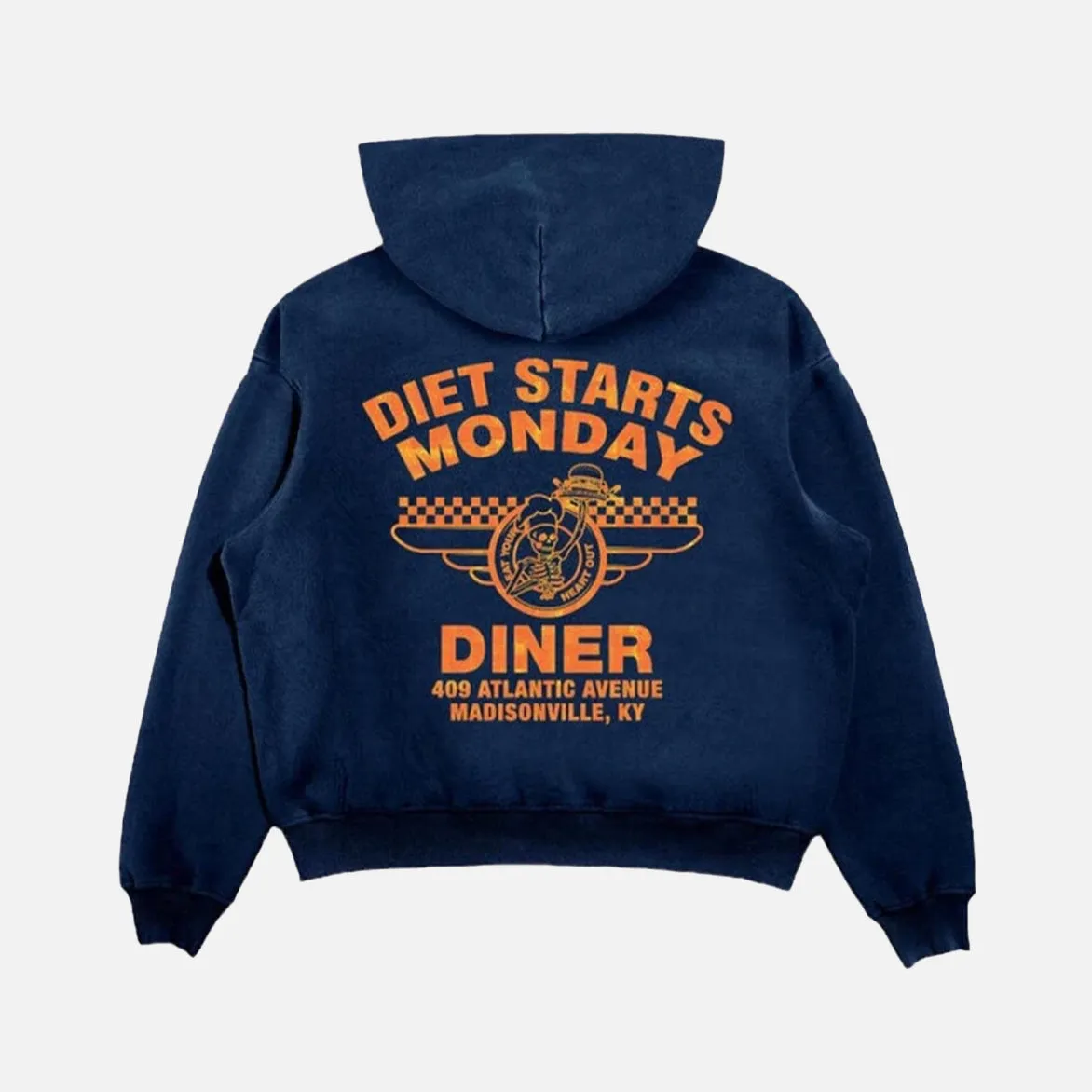 DINER HOODIE - NAVY sold by Lapstone & Hammer product image thumbnail 2