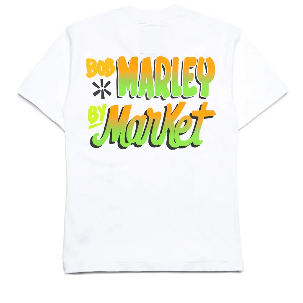 BOB MARLEY SOCCER T-SHIRT - WHITE sold by Lapstone & Hammer product image thumbnail 2