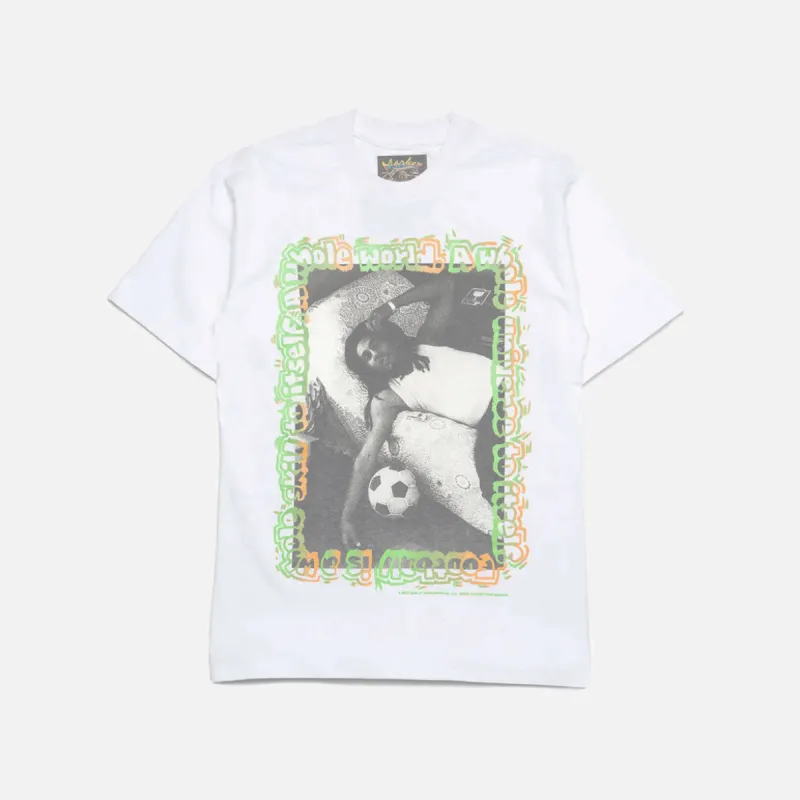 BOB MARLEY SOCCER T-SHIRT - WHITE sold by Lapstone & Hammer