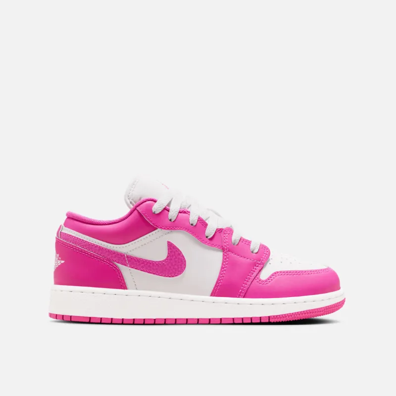 AIR JORDAN 1 LOW (GS) - IRIS WHISPER / FIRE PINK sold by Lapstone & Hammer