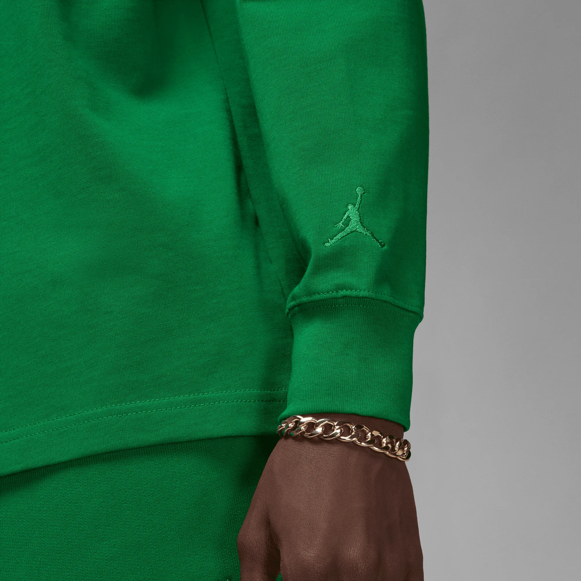 JORDAN WORDMARK MEN`S L/S TEE - GREEN sold by Lapstone & Hammer product image thumbnail 5