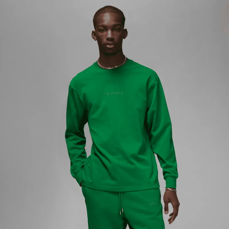 JORDAN WORDMARK MEN`S L/S TEE - GREEN sold by Lapstone & Hammer
