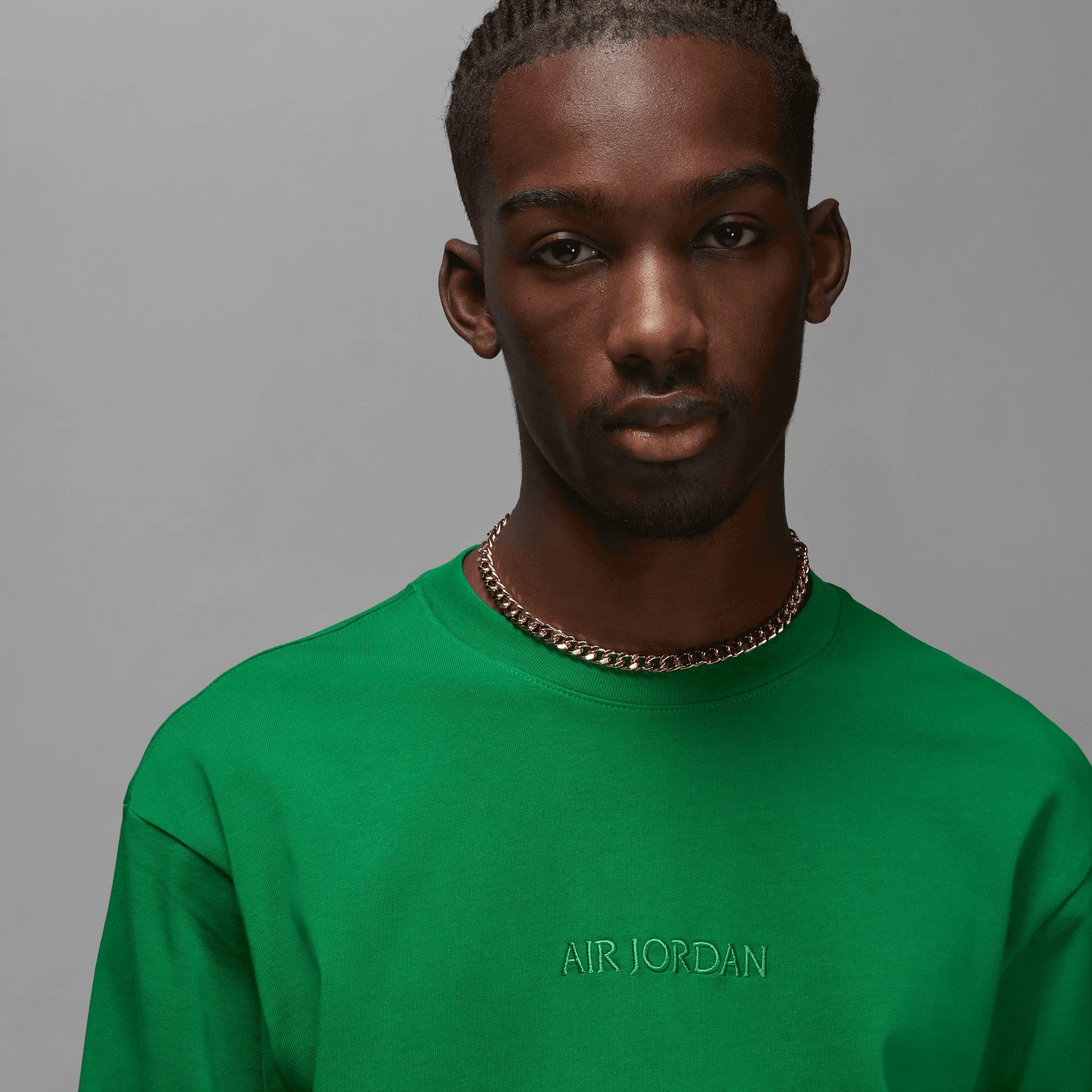 JORDAN WORDMARK MEN`S L/S TEE - GREEN sold by Lapstone & Hammer product image thumbnail 3