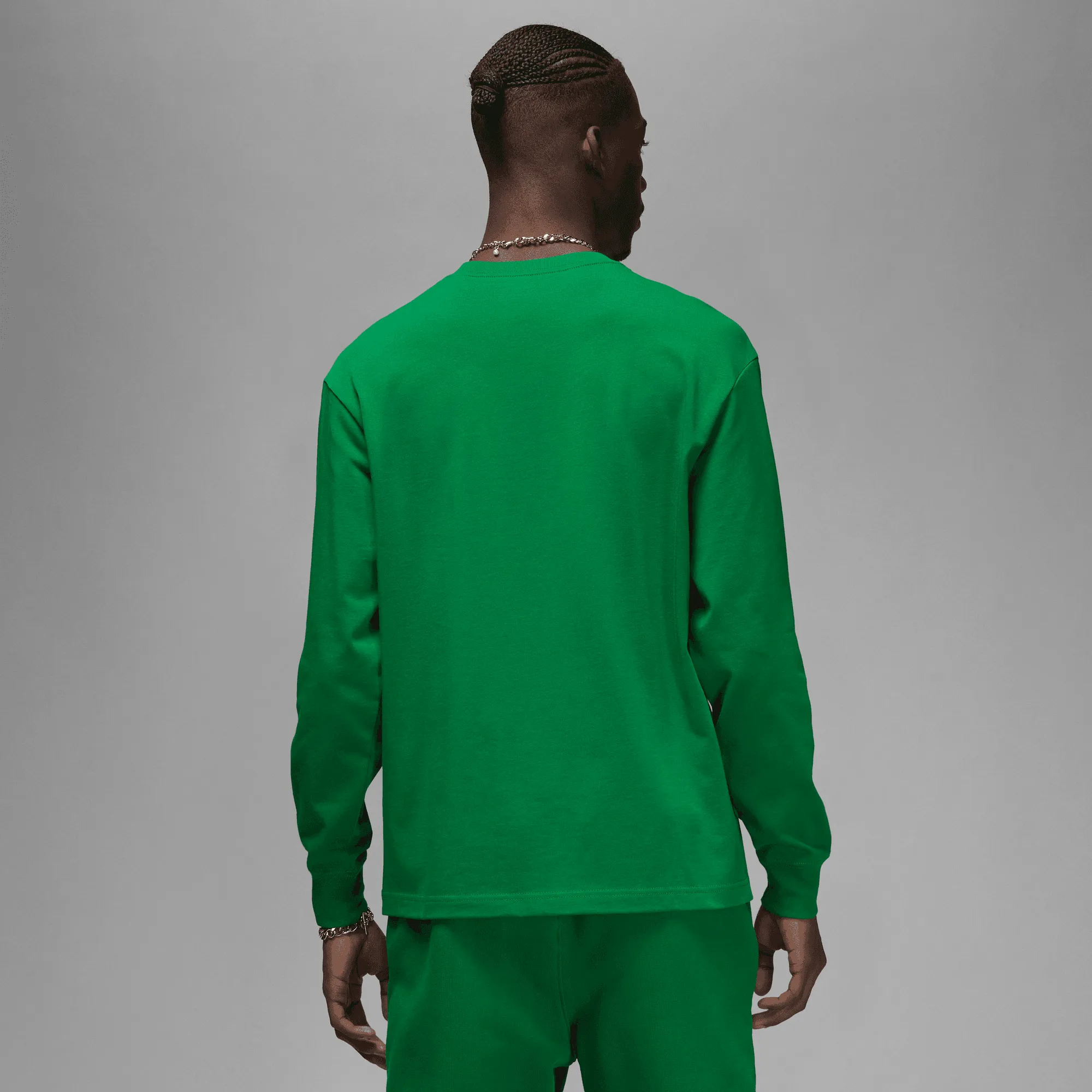JORDAN WORDMARK MEN`S L/S TEE - GREEN sold by Lapstone & Hammer product image thumbnail 4