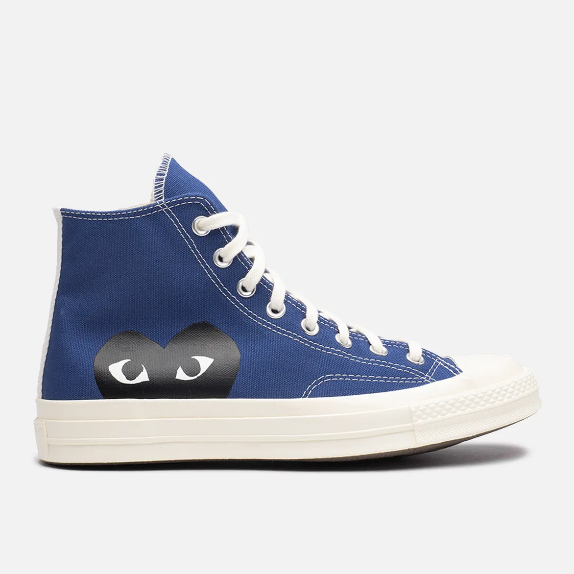 CDG PLAY X CONVERSE CHUCK 70 HIGH "BLACK HEART" - BLUE QUARTZ sold by Lapstone & Hammer