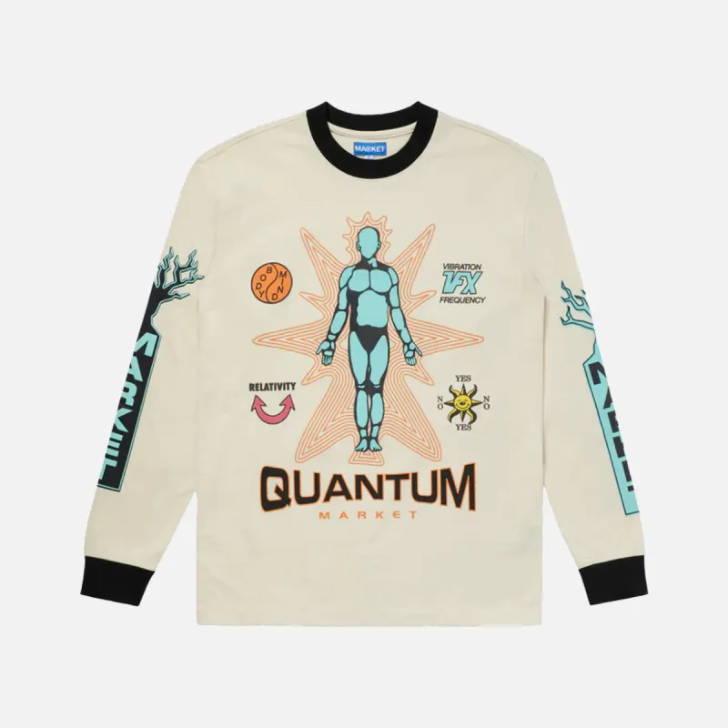 QUANTUN L/S TEE - BEIGE sold by Lapstone & Hammer