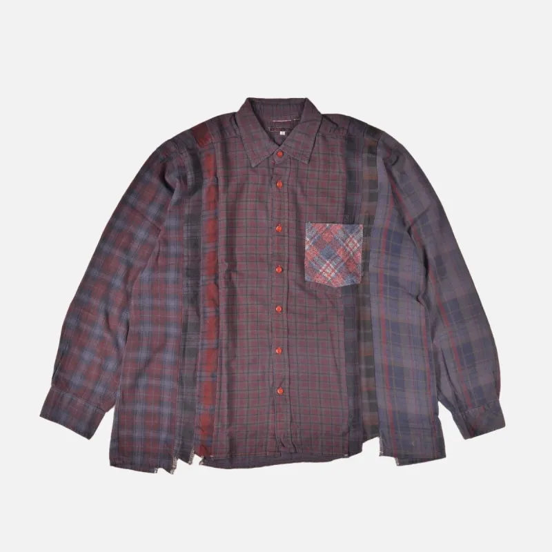 トップス NOMA t.d. Flannel Open Collar Shirt NOMA t.d. Open Collar Flannel Shirt / Patchwork Beige | Parallel