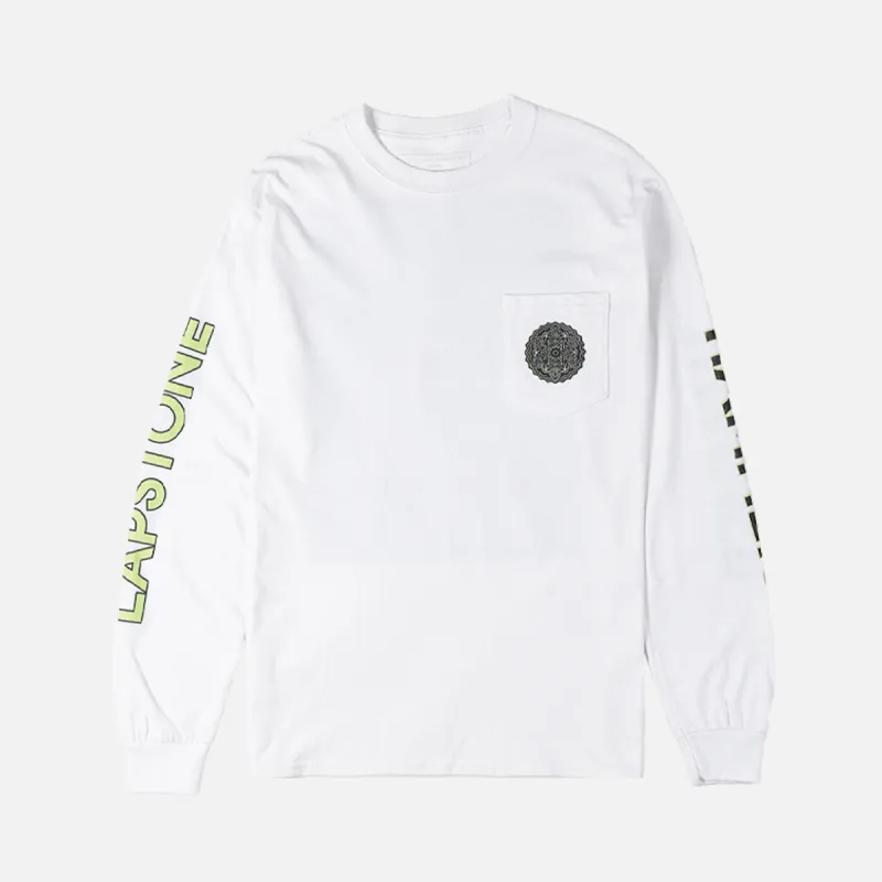 LAPSTONE DECO L/S TEE - WHITE / NEON made by Lapstone & Hammer