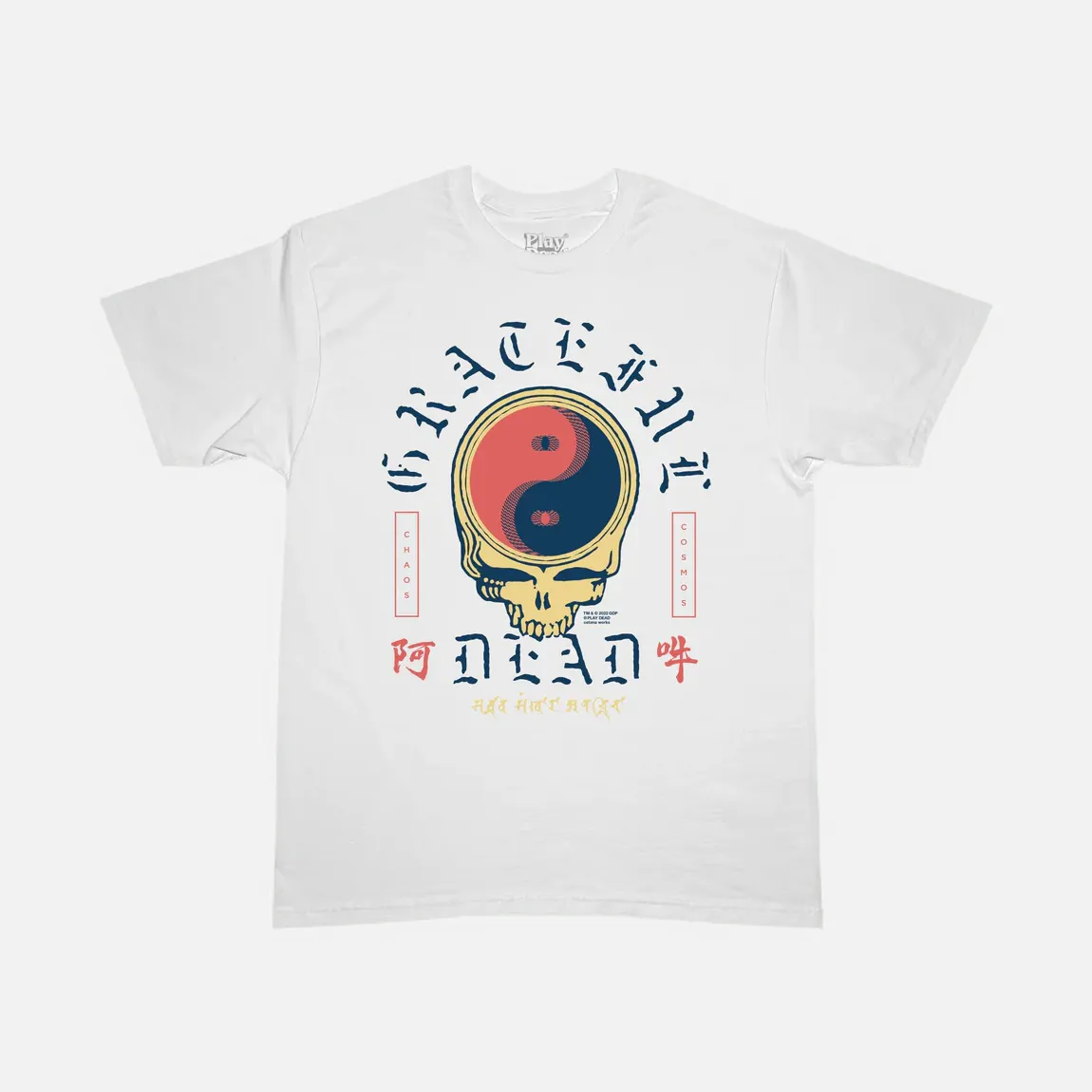 YING YANG SS TEE - White sold by Lapstone & Hammer