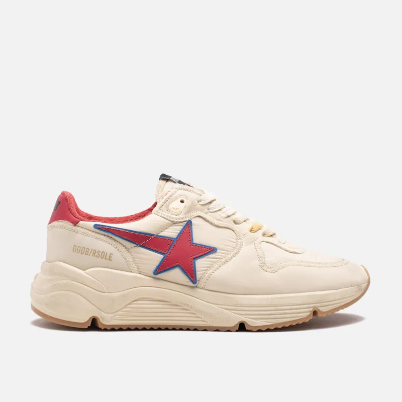 RUNNING SOLE NYLON UPPER TRIMS - BEIGE / RED sold by Lapstone & Hammer