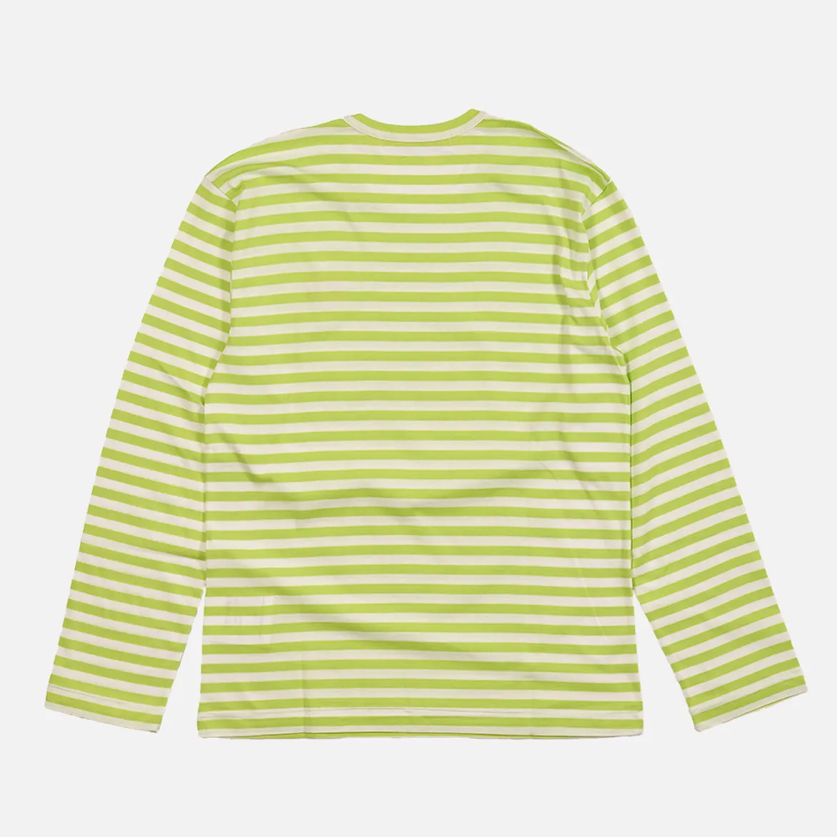 STRIPED HEART LOGO LS TEE - GREEN / WHITE sold by Lapstone & Hammer product image thumbnail 2