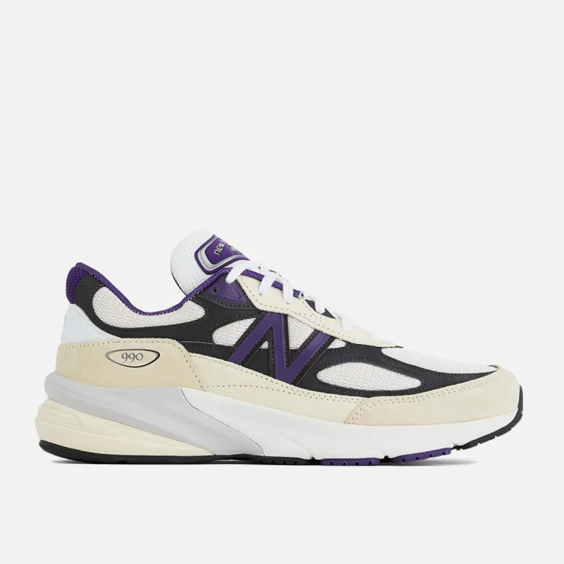 NB 990V6 MADE IN THE USA "WHITE / BLACK PLUM" sold by Lapstone & Hammer