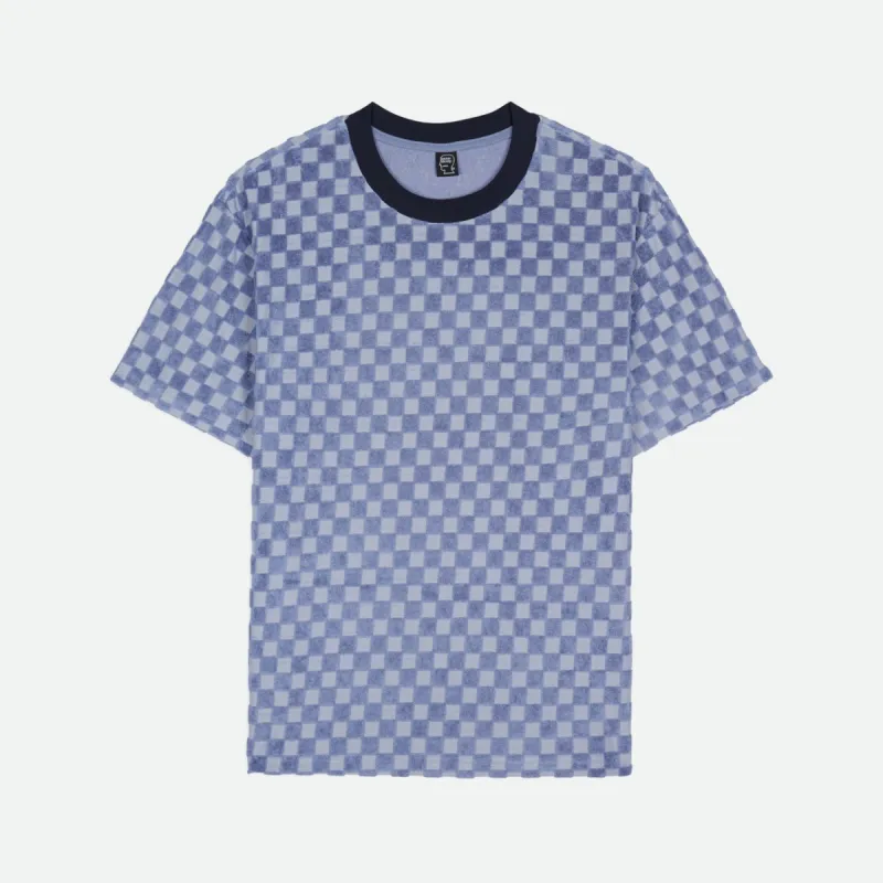 CHECK BURNOUT T-SHIRT - LIGHT BLUE sold by Lapstone & Hammer