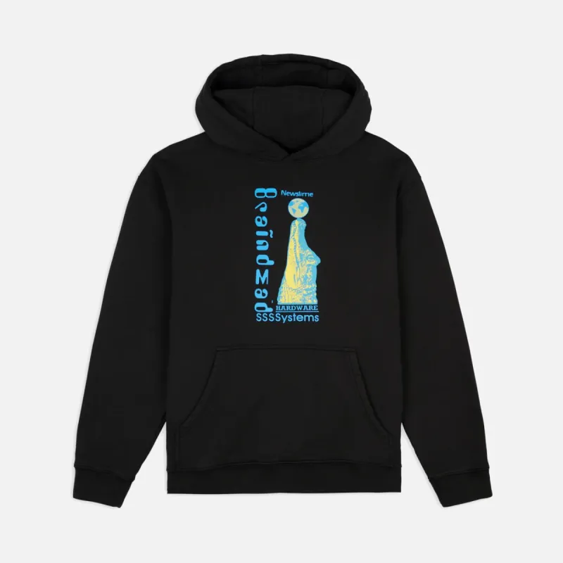 HARDWARE SYSTEM HOODED SWEATSHIRT- BLACK sold by Lapstone & Hammer