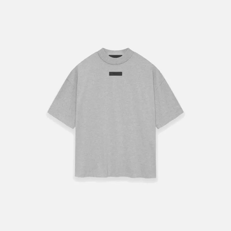 CREWNECK T-SHIRT - LIGHT HEATHER GREY sold by Lapstone & Hammer