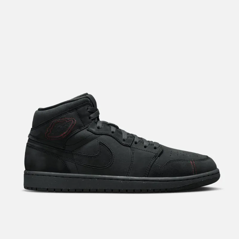 AIR JORDAN 1 MID SE CRAFT "MONOCHROME BLACK" sold by Lapstone & Hammer