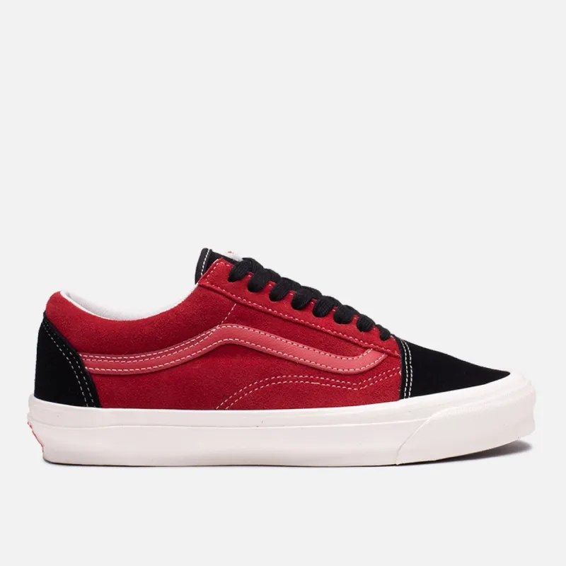 VANS VAULT OG OLD SKOOL LX SUEDE - CHILI PEPPER / BLACK sold by Lapstone & Hammer