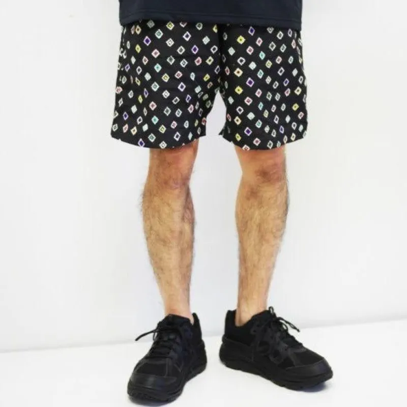 SWIM SHORT NYLON TUSSORE/PRINT - BLACK sold by Lapstone & Hammer