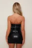 The Lace up panel skirt- Black sold by MARS THE LABEL