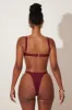 The Mars detail cup bikini - Wine  sold by MARS THE LABEL