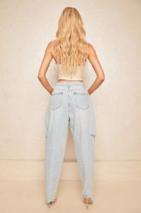 Oversized Mom Light Wash Denim Jeans sold by MARS THE LABEL