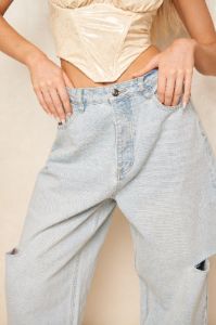 Oversized Mom Light Wash Denim Jeans sold by MARS THE LABEL