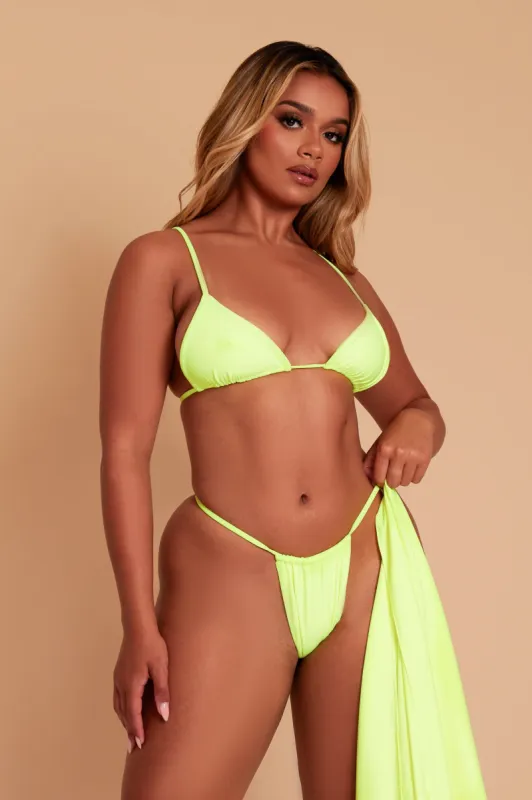 Teeny Bikini - Neon Yellow sold by MARS THE LABEL