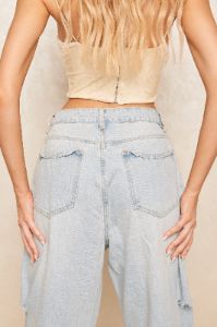 Oversized Mom Light Wash Denim Jeans sold by MARS THE LABEL