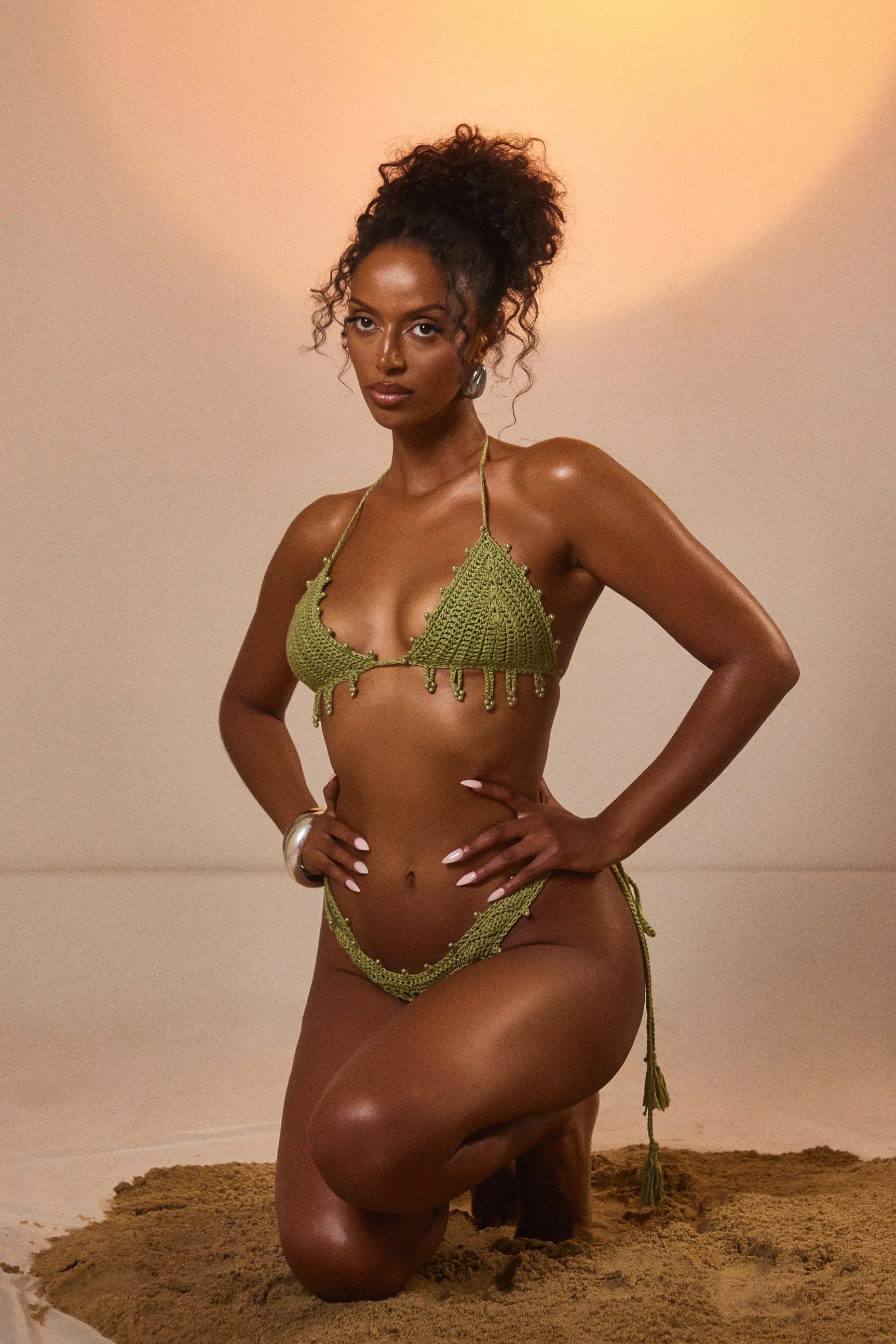 The Crochet Bikini - Olive sold by MARS THE LABEL product image thumbnail 2