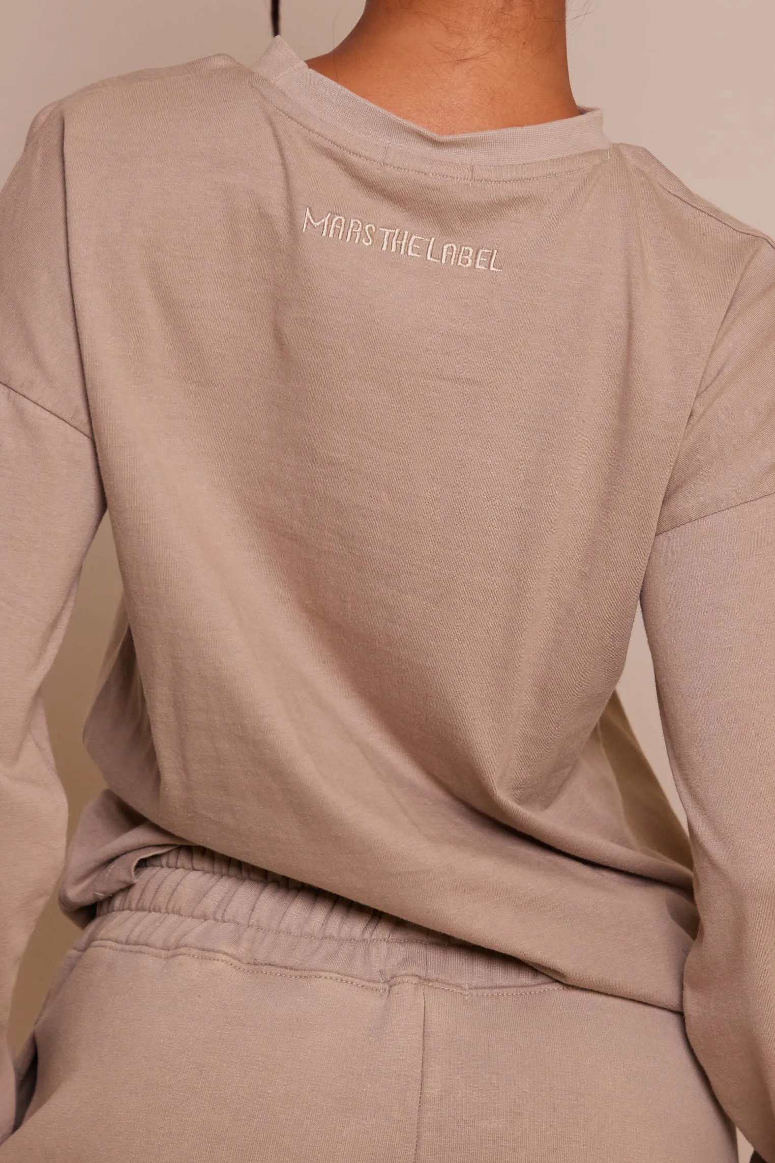 The Embossed Long Sleeve T-shirt - Stone sold by MARS THE LABEL product image thumbnail 3