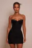 The mesh panel lace cup mini - Black sold by MARS THE LABEL