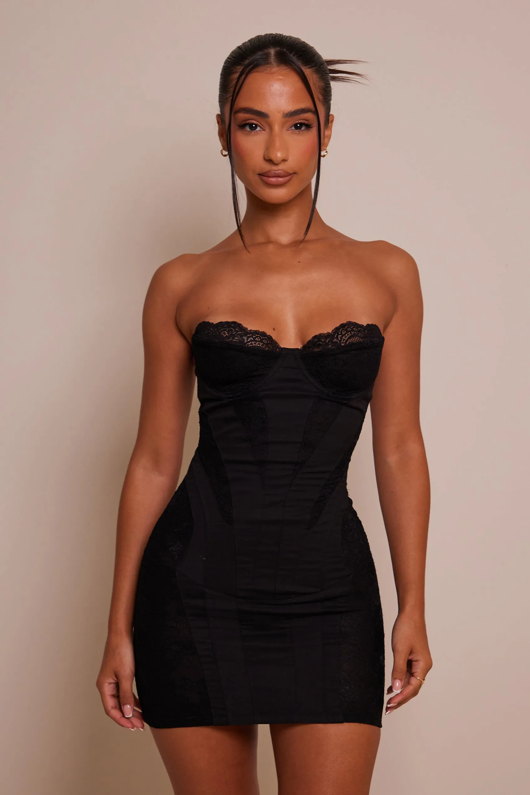 The mesh panel lace cup mini - Black sold by MARS THE LABEL product image thumbnail 3