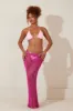 The Crochet maxi cover up- Pink sold by MARS THE LABEL