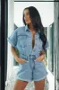 The Denim playsuit- Light wash sold by MARS THE LABEL