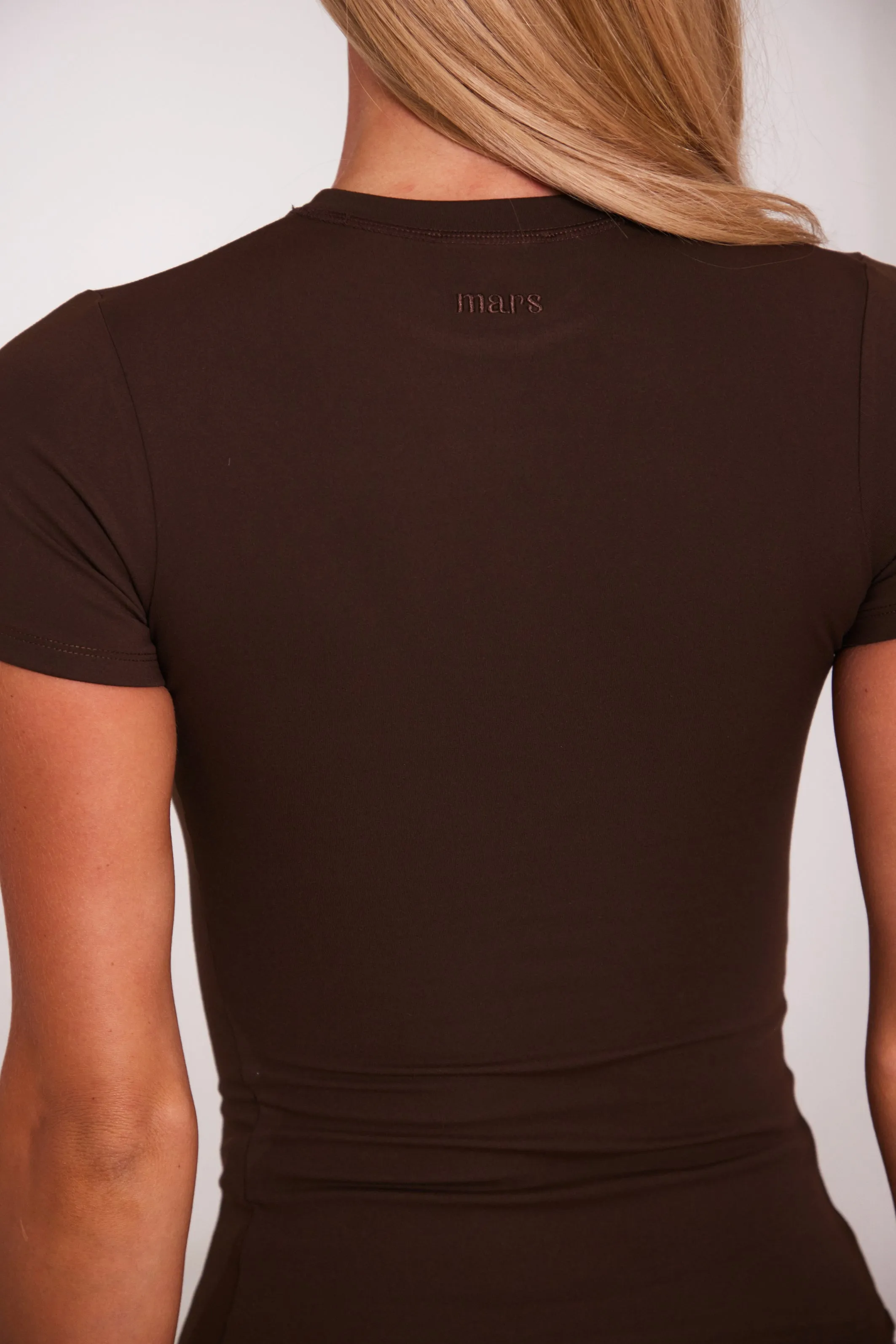 The Sculpt short sleeve tee - Brown sold by MARS THE LABEL product image thumbnail 4
