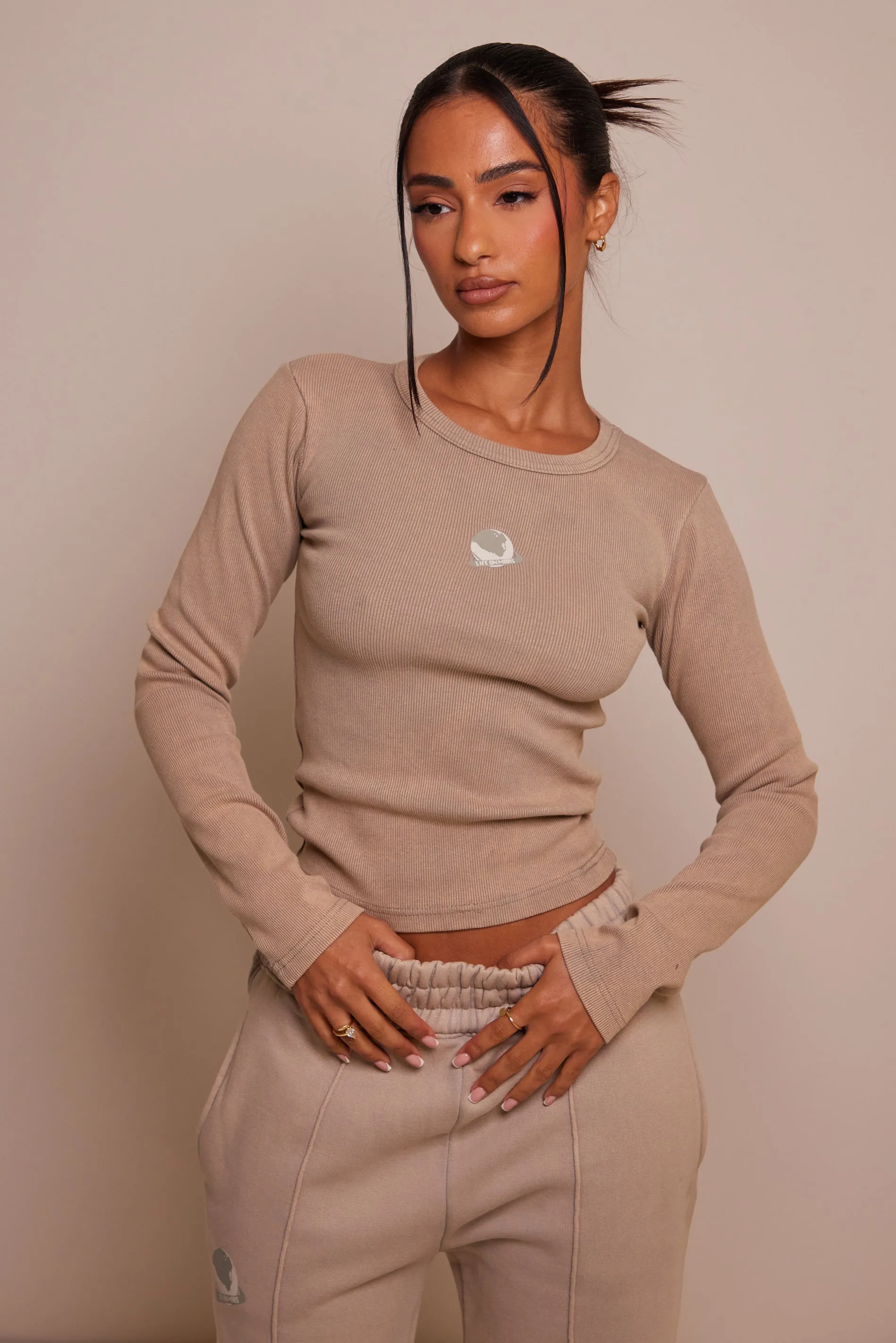 The Planet Long Sleeve T-shirt - Stone sold by MARS THE LABEL product image thumbnail 2