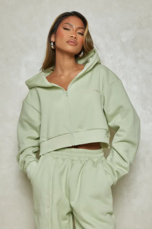The Essentials Cropped Jacket - Sage sold by MARS THE LABEL
