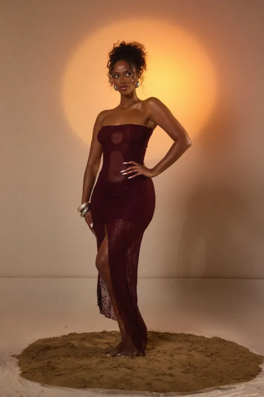 The Biana Midaxi in Wine sold by MARS THE LABEL