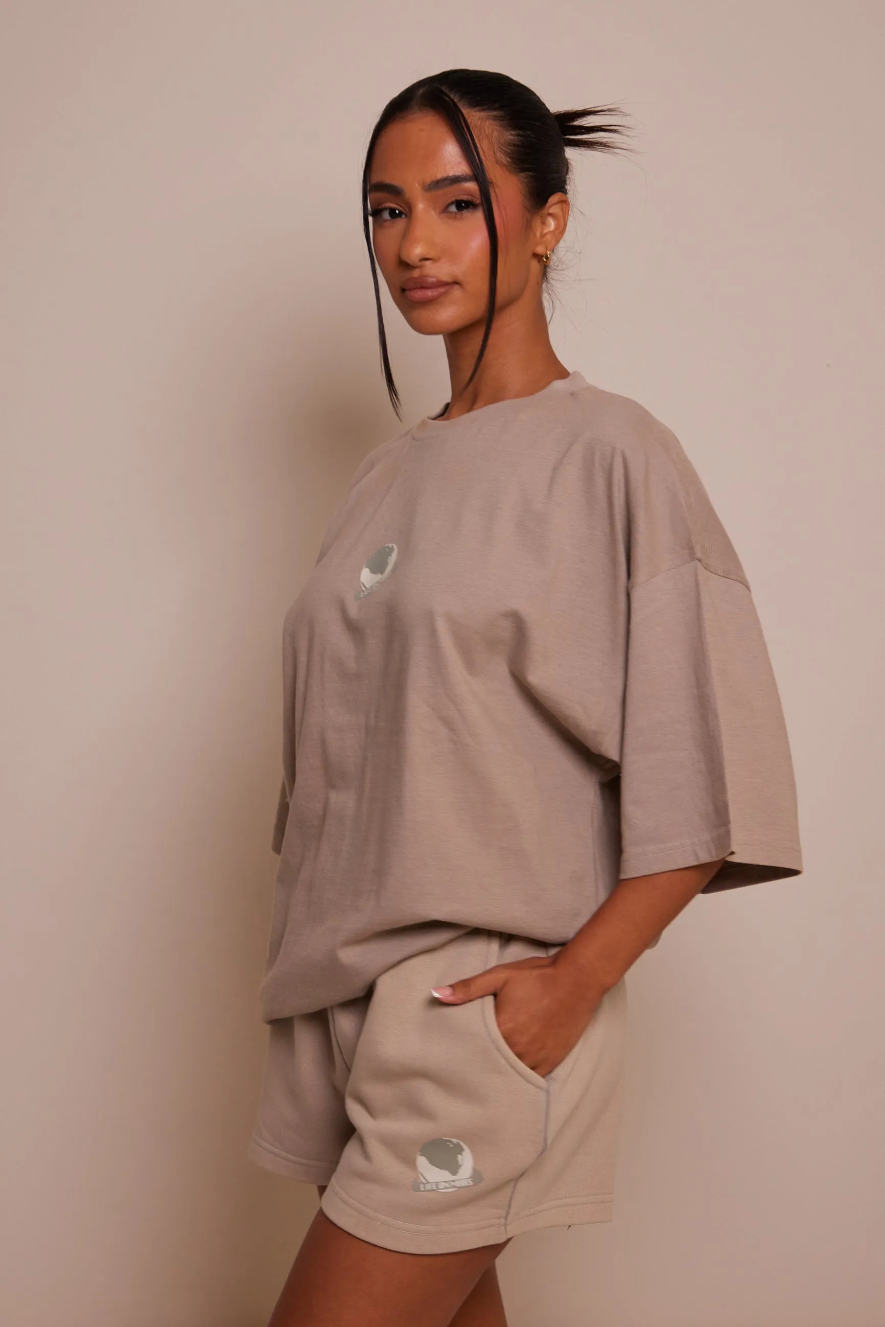 Planet Mars Short Sleeve T-shirt - Stone sold by MARS THE LABEL product image thumbnail 3