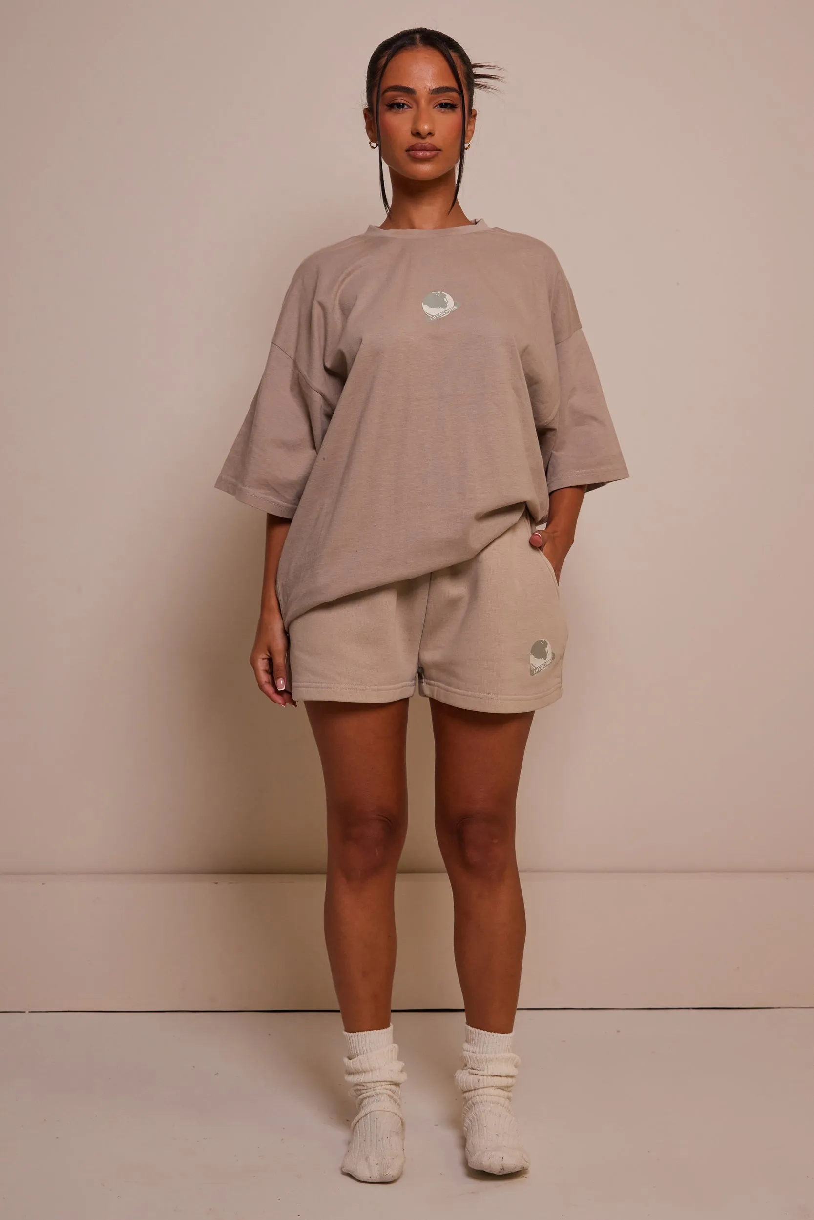 Planet Mars Short Sleeve T-shirt - Stone sold by MARS THE LABEL