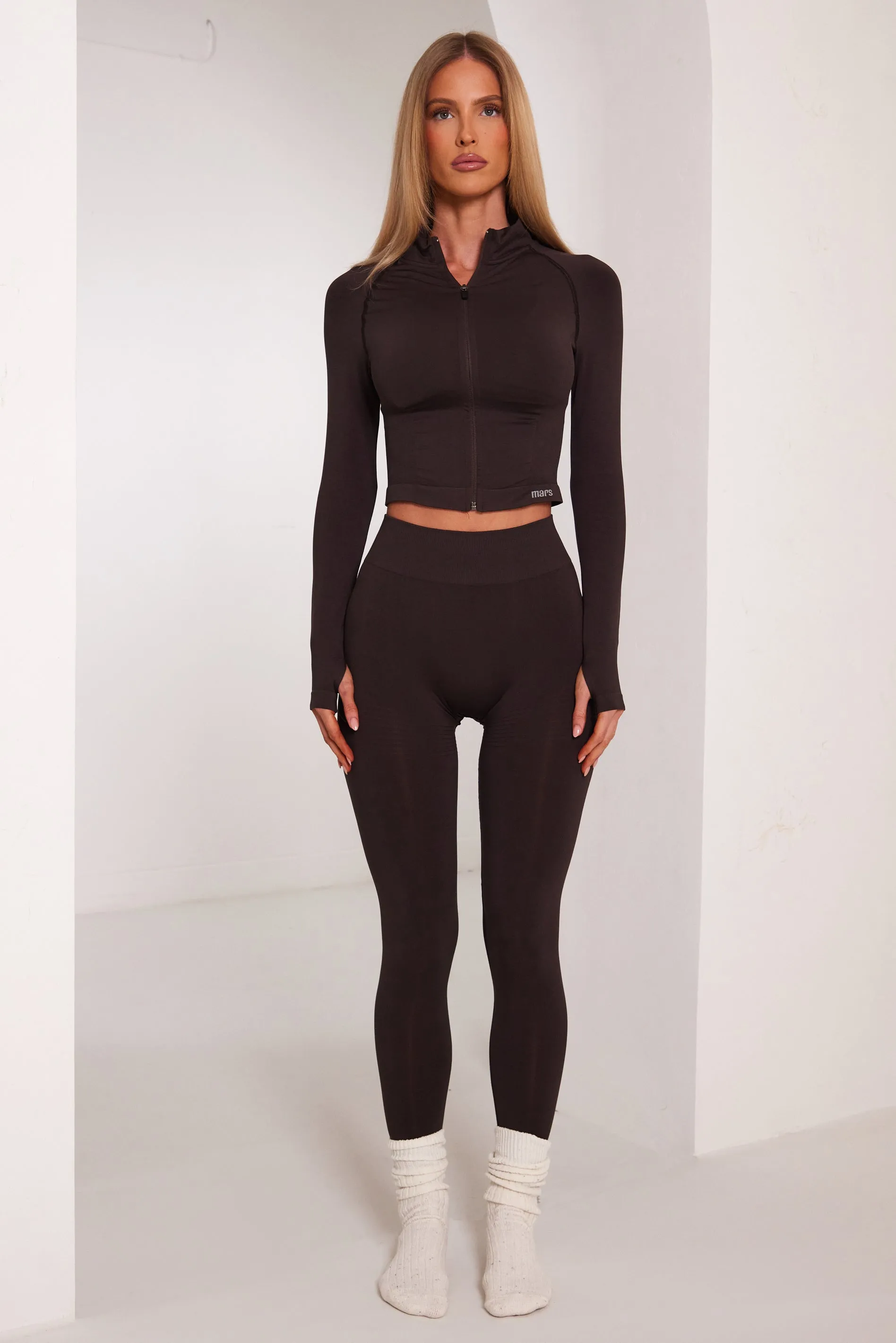 The Mars seamless sculpt leggings- Brown sold by MARS THE LABEL product image thumbnail 2