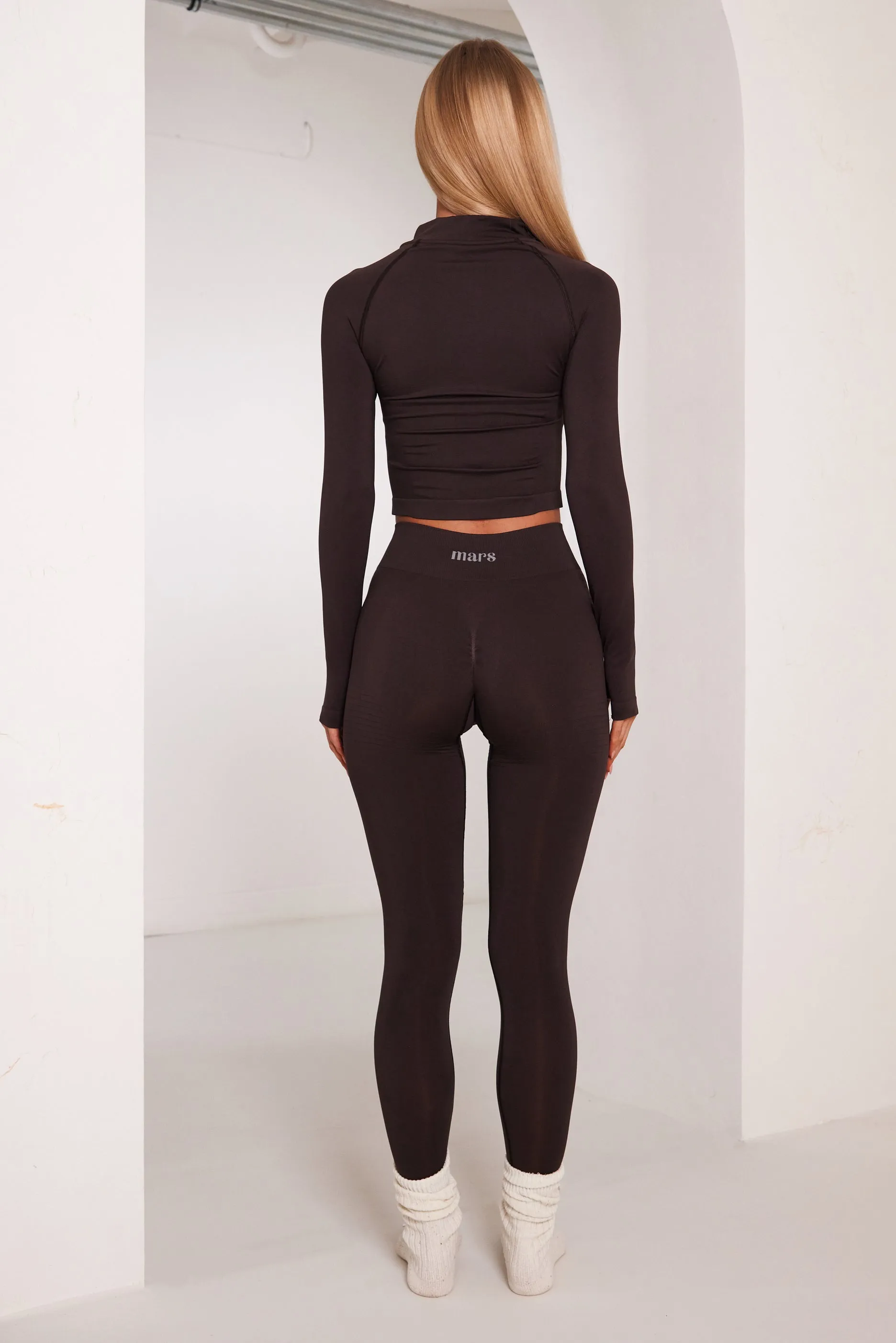 The Mars seamless sculpt leggings- Brown sold by MARS THE LABEL product image thumbnail 3