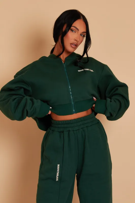 The Essentials Cropped Jacket - Forest Green sold by MARS THE LABEL