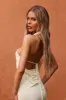 The pleated halter maxi dress- Cream sold by MARS THE LABEL