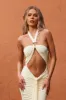 The pleated halter maxi dress- Cream sold by MARS THE LABEL