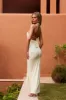 The pleated halter maxi dress- Cream sold by MARS THE LABEL
